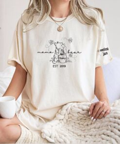 personalized winnie the pooh mama shirt custom bear design for mothers day best mom ever shirt rejrj