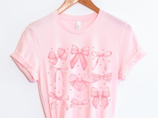 pink bows shirt for soft girl aesthetic balletcore style feminine clothing perfect for girly gifts and preppy looks