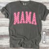 Pink Check Mama Shirt Vintage Style for Mothers Day Retro Mom T-Shirt Unique New Mom Gift Comfortable Cotton Tee