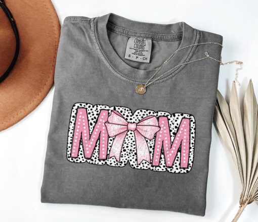 pink coquette mom t shirt cute mom shirt for mothers day gifts best mom ever shirt for women