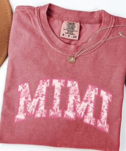 pink floral mimi shirt for grandma comfort colors t shirt best mimi gift for mothers day unique grandma apparel taioz