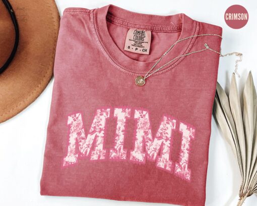 pink floral mimi shirt for grandma comfort colors t shirt best mimi gift for mothers day unique grandma apparel taioz