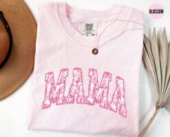 pink toile mama t shirt for new moms first mothers day gift cute mom life shirt personalized baby announcement jnrz0