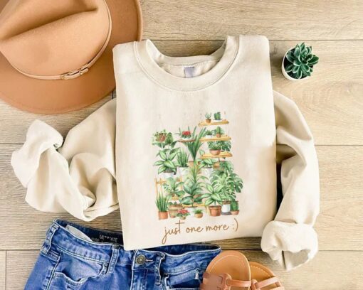 plant lady sweatshirt just one more plant shirt for gardening enthusiasts plant mom gift fall crewneck for plant lovers 6oqnr