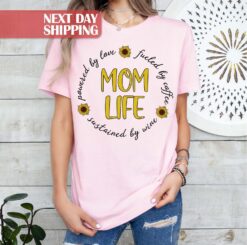 powered by love fueled by coffee funny mom life shirt best mom ever quote tee mothers day gift for moms ok8sk