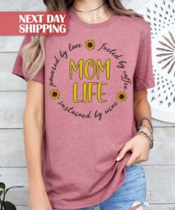 powered by love fueled by coffee funny mom life shirt best mom ever quote tee mothers day gift for moms w1i9k