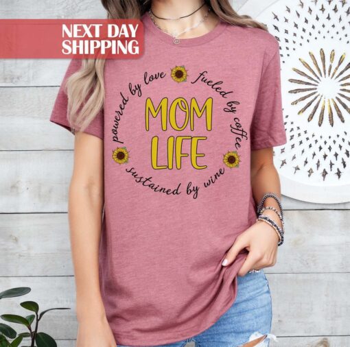 powered by love fueled by coffee funny mom life shirt best mom ever quote tee mothers day gift for moms w1i9k
