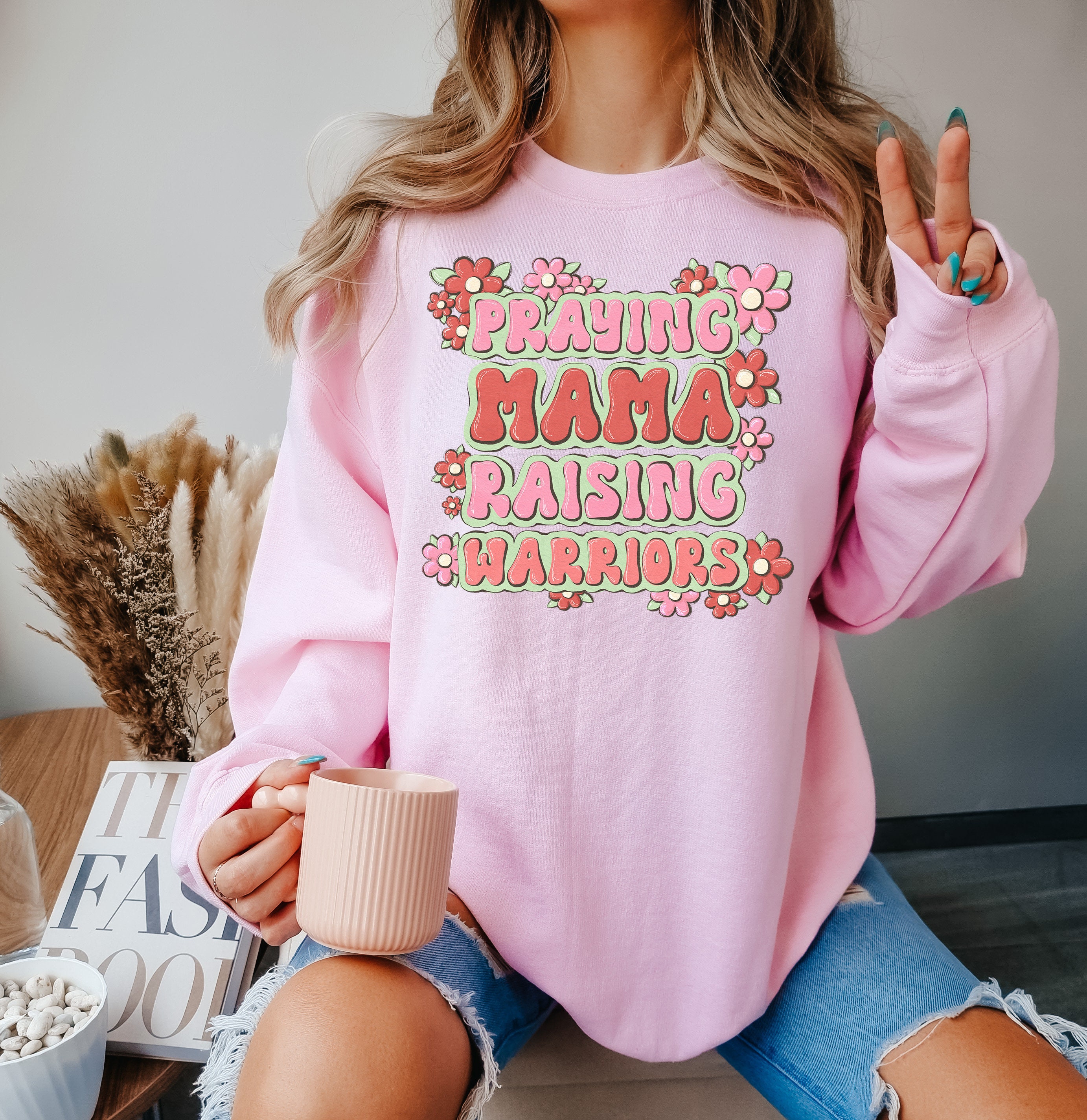 praying mama raising warriors shirt for christian moms funny mom life tee unique mothers day gift d2y1f scaled