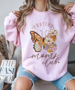 praying moms club sweatshirt for christian moms cute mom life apparel personalized gifts for mama jjmac