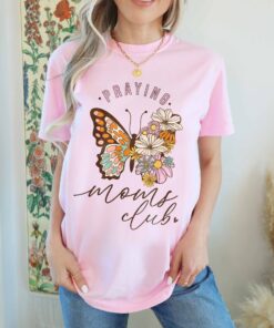 praying moms shirt for christian moms club cute mothers day gift comfort colors t shirt faguu