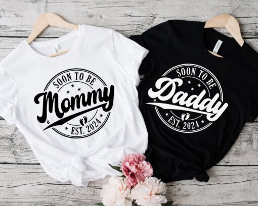 pregnancy reveal shirt for soon to be mommy and daddy baby shower gift new mom and dad shirts lygys