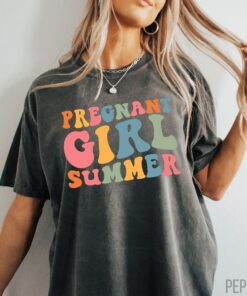 pregnant girl summer shirt cute mom to be t shirt pregnancy reveal funny new mom gift baby announcement baby shower etneo