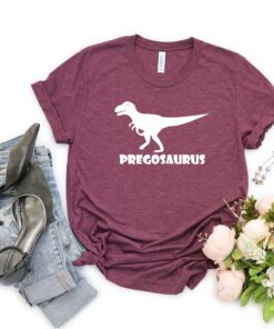 pregosaurus dinosaur t shirt for maternity pregnancy announcement funny baby reveal shirt for expecting moms sco1d