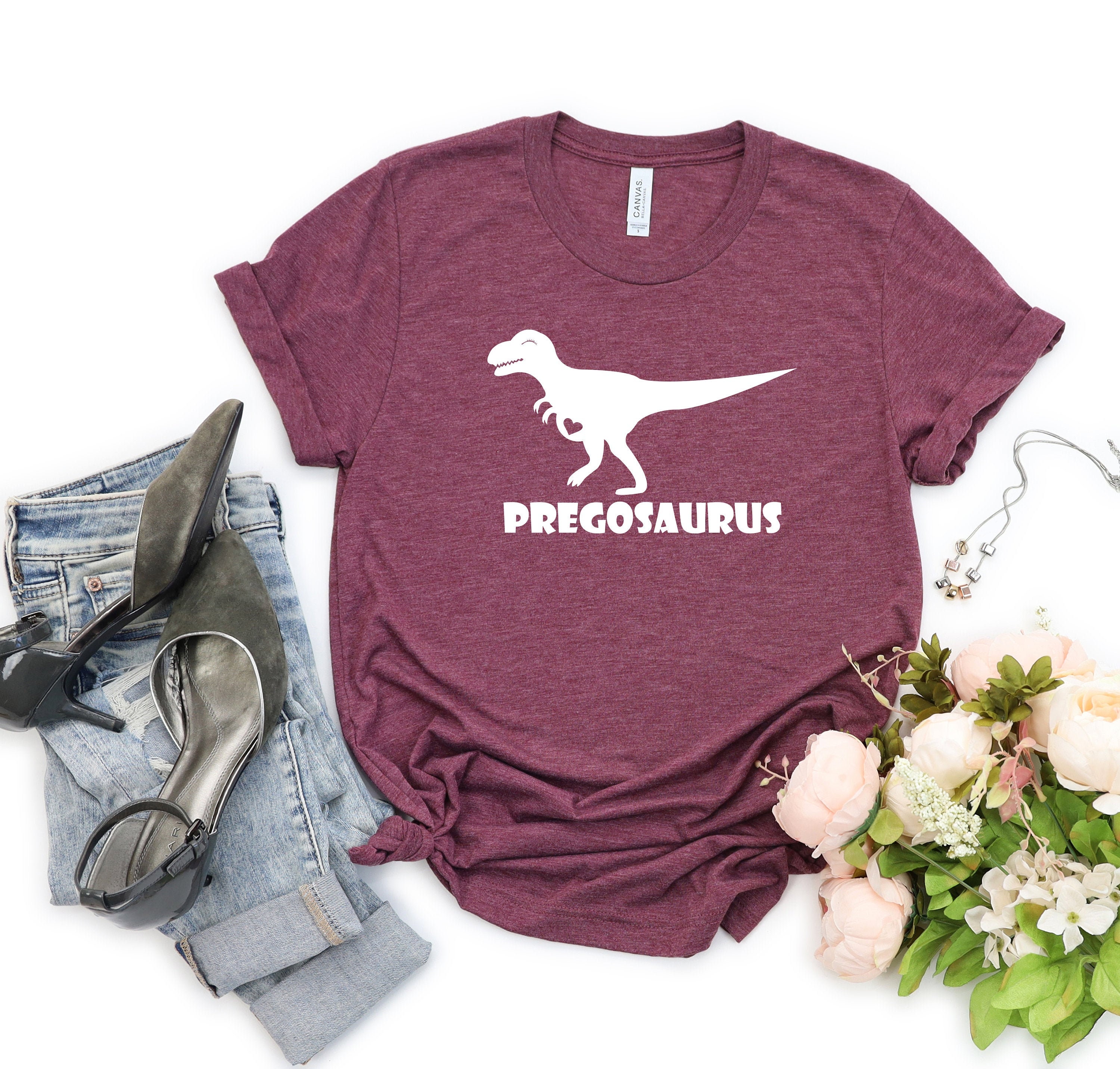 pregosaurus dinosaur t shirt for maternity pregnancy announcement funny baby reveal shirt for expecting moms sco1d scaled