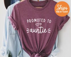 promoted to auntie shirt future aunt t shirt pregnancy announcement reveal gift for new aunt 91982 owwah