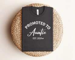 promoted to auntie shirt new aunt t shirt aunt announcement shirt gift for new aunt or aunt to be dmwu1