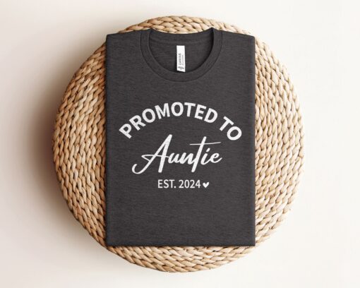 promoted to auntie shirt new aunt t shirt aunt announcement shirt gift for new aunt or aunt to be dmwu1