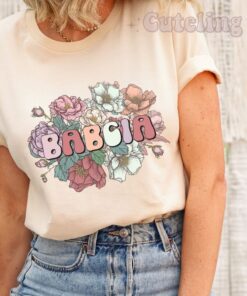 promoted to babcia shirt for pregnancy reveal polish grandma gift with wild roses baby announcement design z24gg