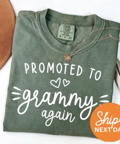 promoted to grammy again shirt for pregnancy announcement unique grandma gift best grandma shirt l6ue7