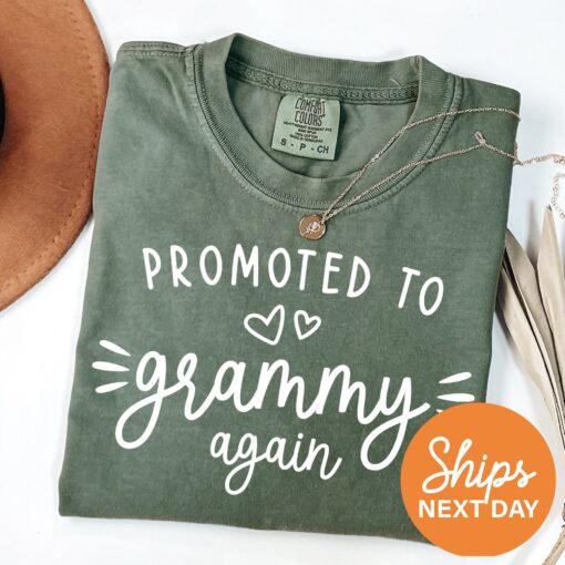 promoted to grammy again shirt for pregnancy announcement unique grandma gift best grandma shirt l6ue7