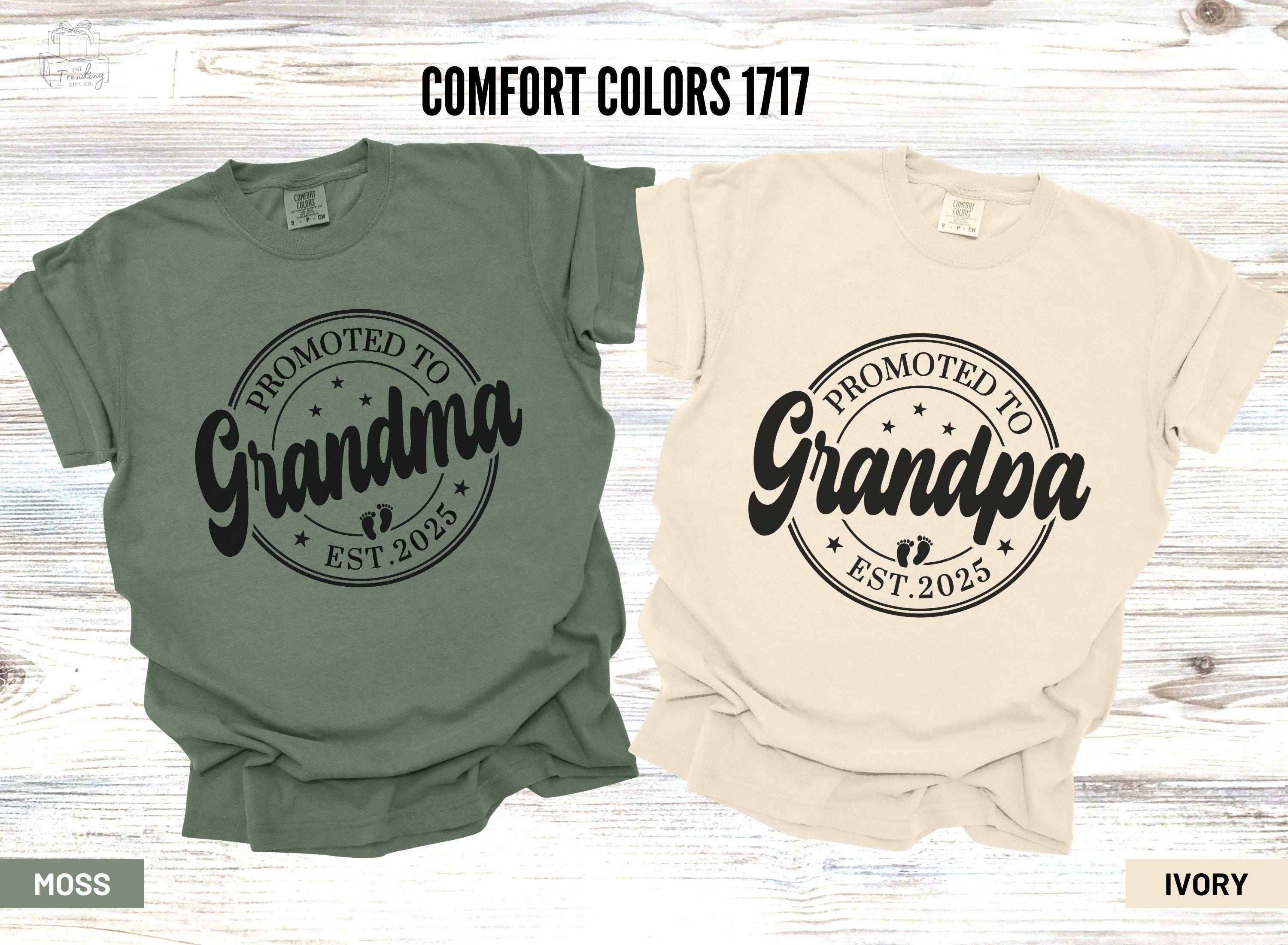 promoted to grandma est 2025 shirt for pregnancy reveal family matching announcement grandparents to be tee bgjar scaled