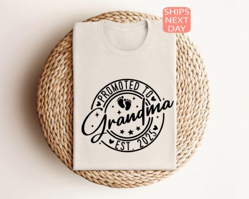 promoted to grandma t shirt baby announcement pregnancy reveal tee new grandma shirt gift for expecting moms huyzq