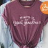 Promoted to Great Grandma Shirt Funny Pregnancy Announcement T-Shirt for New Grandparents Mothers Day Gift