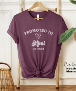 promoted to mimi shirt new grandma established 2024 gender reveal maternity pregnancy reveal gift for grandmother njbtg