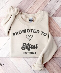 promoted to mimi shirt new grandma shirt established 2024 gender reveal maternity pregnancy announcement tee fbiut