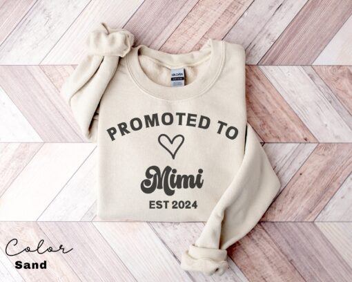 promoted to mimi sweatshirt new grandma shirt established 2023 gender reveal maternity pregnancy announcement shirt