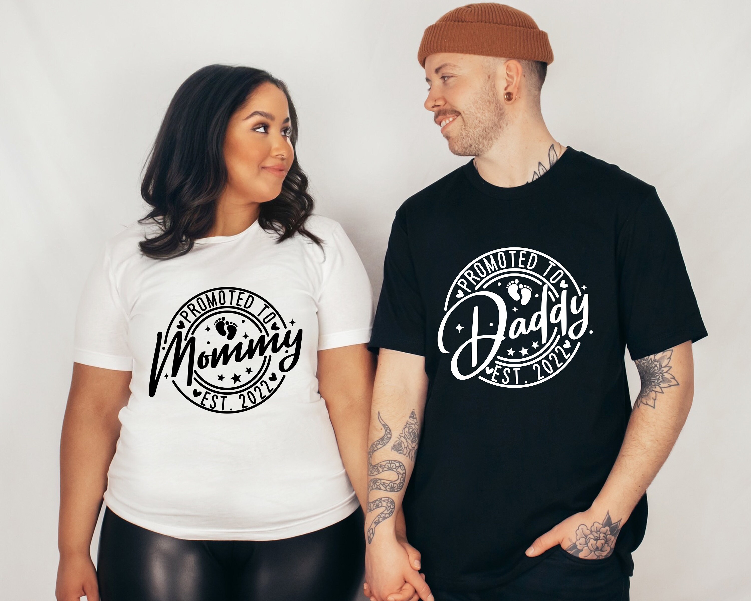 promoted to mommy and daddy shirt new parents announcement tee for new mother and father gifts 8iub3 scaled