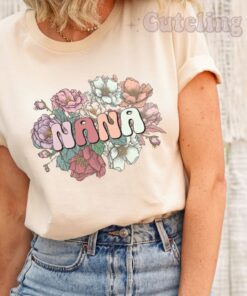 promoted to nana shirt for new grandma pregnancy reveal wild roses announcement unique gift for grandma to be 3g7kw