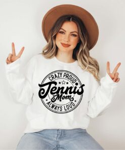 proud tennis mom sweatshirt for mothers day funny sport shirt best mom ever tennis player apparel team mom gift bbzji