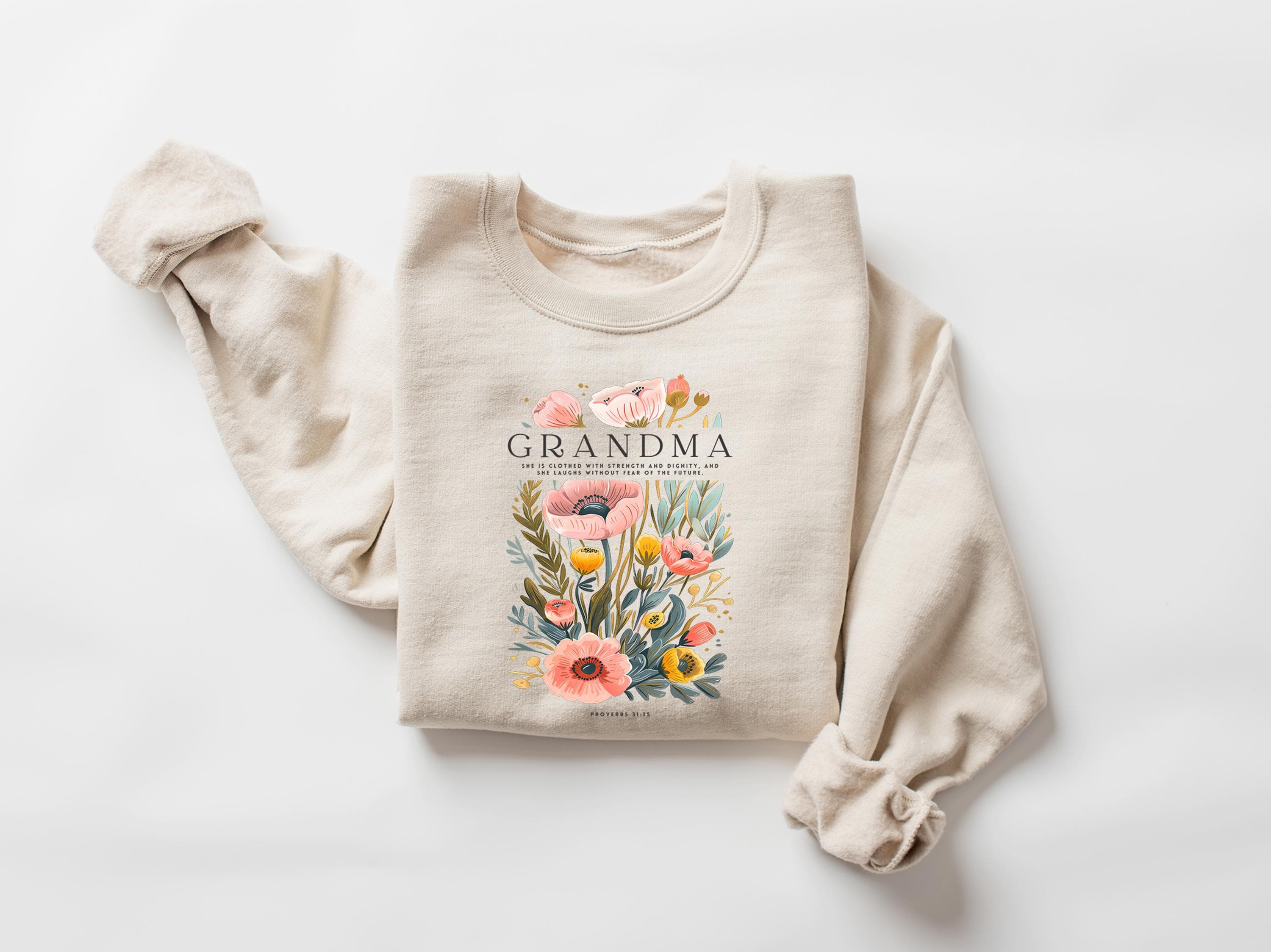 proverbs 3125 grandma shirt floral print christian sweatshirt mothers day gift for grandma cozy hoodie pc8ti scaled