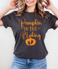 pumpkin in the making shirt for pregnancy announcement thanksgiving tee new baby t shirt for new moms 4xywl