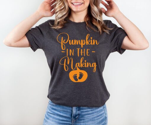 pumpkin in the making shirt for pregnancy announcement thanksgiving tee new baby t shirt for new moms