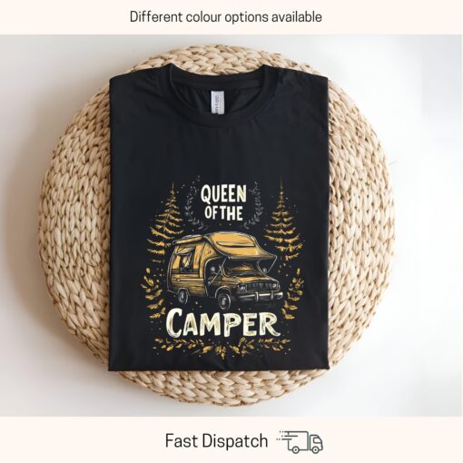 queen of the camper shirt for moms boho camping t shirt outdoor adventure hiking apparel mountain mom life tee 4ytmp