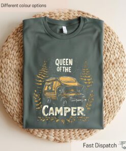 queen of the camper shirt for moms boho camping t shirt outdoor adventure hiking apparel mountain mom life tee tfggw