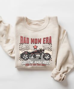 rad mom era shirt caffeine and chaos funny mom t shirt cool mom sweatshirt retro mama hoodie best mom ever apparel 5jju0