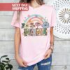 Rainbow Floral Mom Shirt Cute Boho Mama T-Shirt Best Mom Ever Gift for Mothers Day Leopard Print Design
