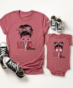 rainbow mama and mini matching valentines shirt for mamas girl cute mom life t shirt for valentines day buik3