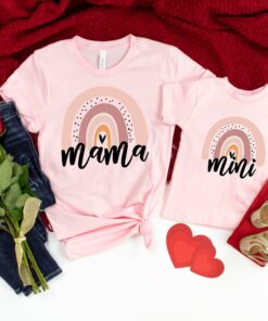 rainbow mama and mini matching valentines shirts for mamas girl cute mom life apparel d2edo