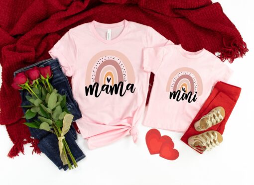 rainbow mama and mini matching valentines shirts for mamas girl cute mom life apparel d2edo scaled