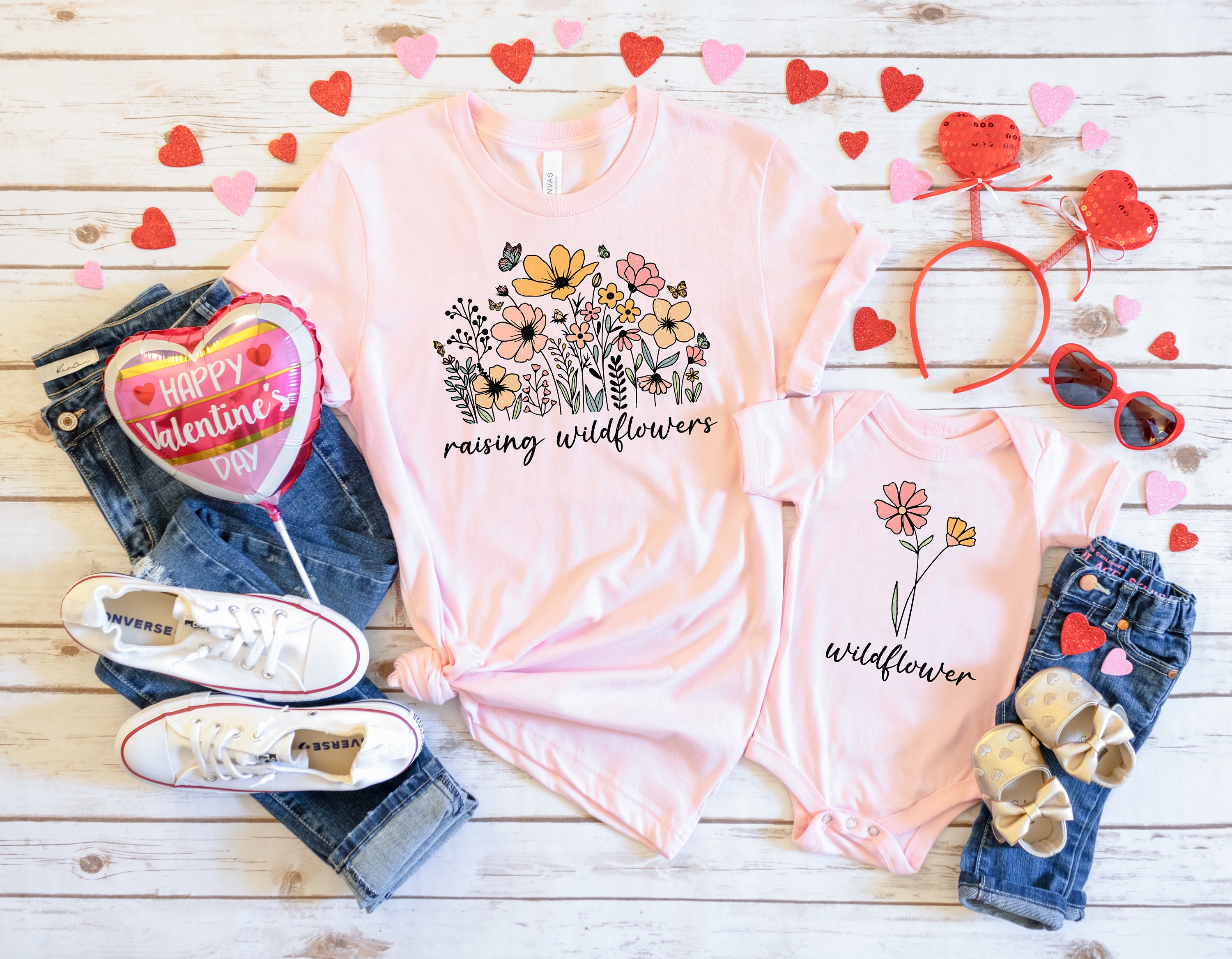 raising a wildflower mama mini matching set mommy and me outfits cute mom shirt baby shower gift new mom gift idea m0dww scaled