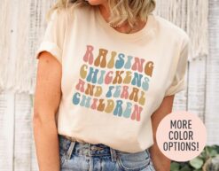 raising chickens and kids shirt funny mom life t shirt for farmers best mom ever gift for mothers day qgm4z