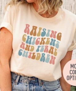 raising chickens and kids shirt funny mom life t shirt for farmers best mom ever gift for mothers day qgm4z