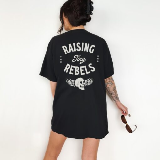 raising tiny rebels mom shirt for women funny rebel mama tee edgy mothers day gift for badass moms