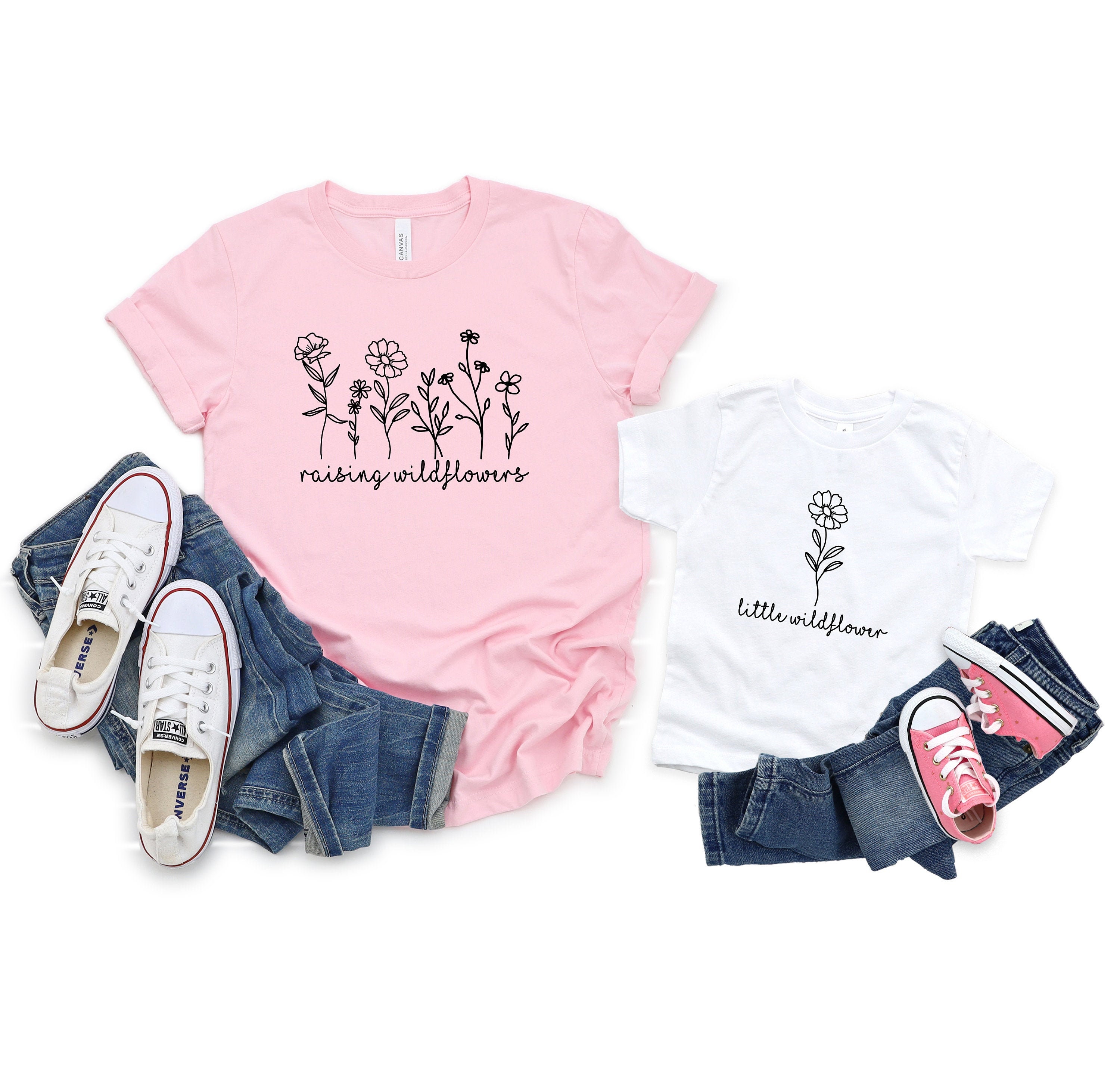 raising wildflowers mommy and me shirt matching outfit for mom and baby cute wildflower t shirt for little girls vi8do scaled