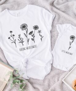 raising wildflowers shirt for mom and daughter matching outfits cute mom life tee mothers day gift idea ciqsj