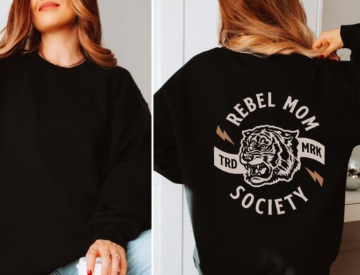 rebel mom society vintage sweatshirt for mothers day funny mom shirt unique gift for her best mom ever apparel ef7t3